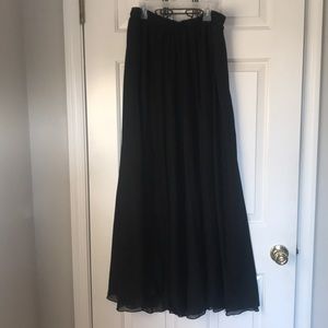 Black flowy maxi skirt